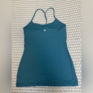 Lululemon blue racer back tank with built in bra